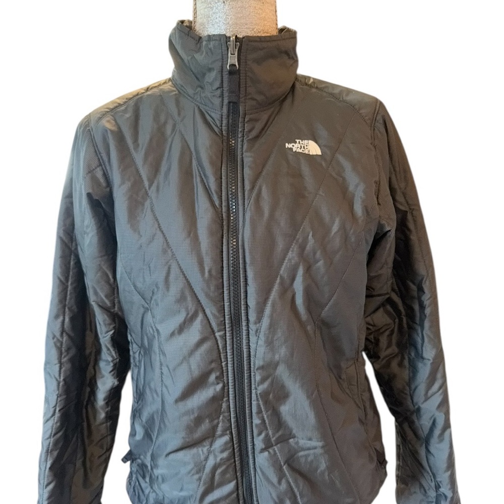 The North Face Womens Charcoal Performance Jacket Puffer Medium